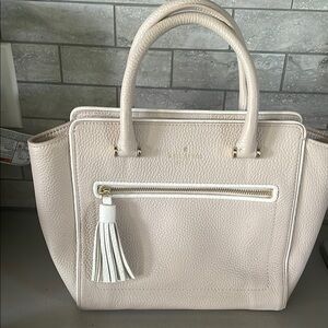 Kate Spade Cream Leather Tote Bag